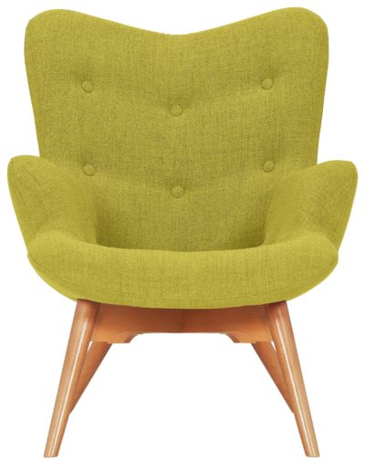 Hygena - Angel - Fabric Chair - Yellow